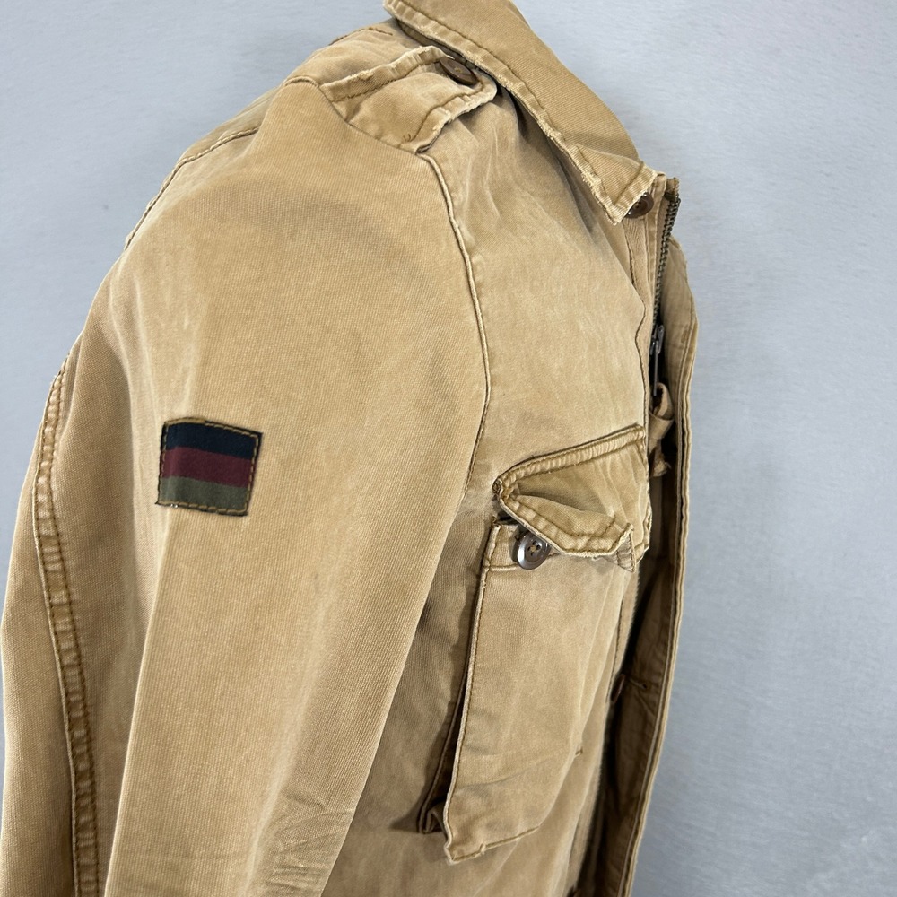 American Eagle Field Jacket Mens Small Tan Military Utility Cotton Coat - Picture 3 of 9